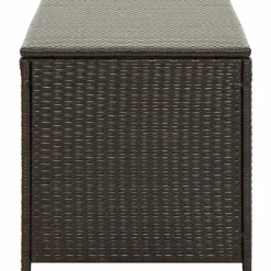 vidaXL Muebles De Jardín-Caja de almacenaje jardín ratán sintético marrón 100x50x50 cm