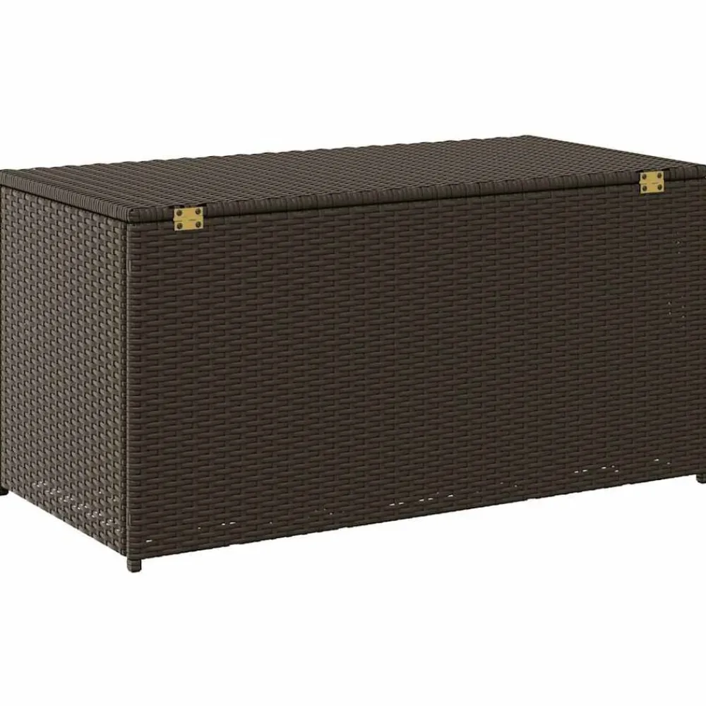 vidaXL Muebles De Jardín-Caja de almacenaje jardín ratán sintético marrón 100x50x50 cm