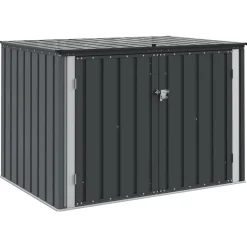 vidaXL Caja de Almacenamiento para Jardín Negro 151,5 x 107 x 100 cm Clearance