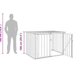 vidaXL Caja de Almacenamiento para Jardín Negro 151,5 x 107 x 100 cm Clearance