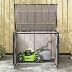 vidaXL Caja de Almacenamiento para Jardín Negro 151,5 x 107 x 100 cm Clearance
