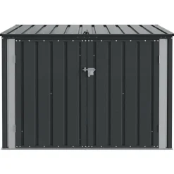 vidaXL Caja de Almacenamiento para Jardín Negro 151,5 x 107 x 100 cm Clearance