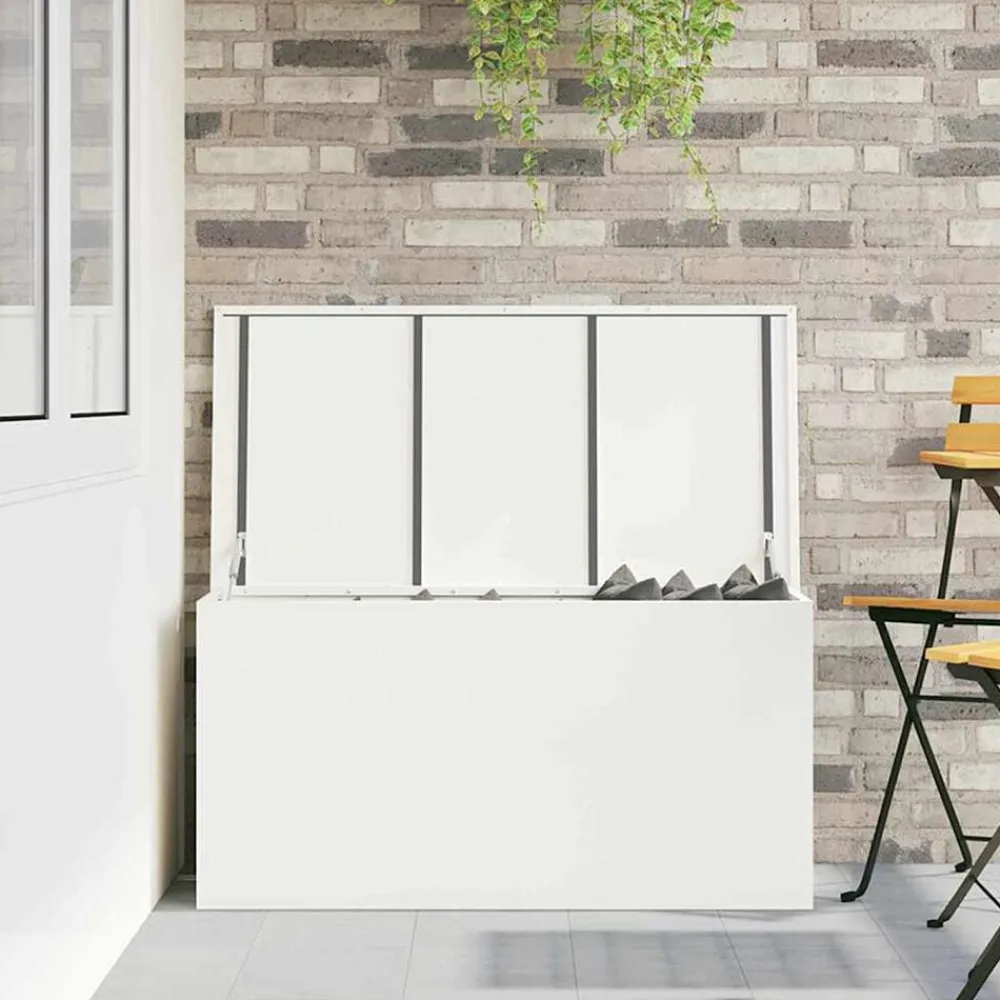 vidaXL Productos Del Hogar-Caja de Almacenamiento Exterior 100 x 50,5 x 50 cm Acero