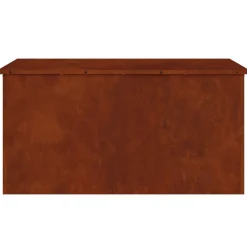 vidaXL Caja de Almacenamiento Exterior Oxidado 100 x 50,5 x 50 cm Acero oxidado Discount