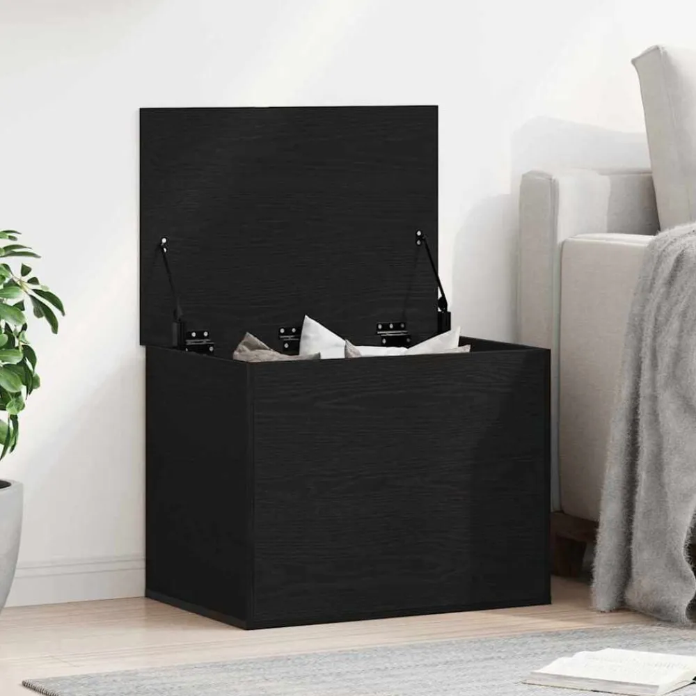 vidaXL Caja de Almacenamiento 60 x 42 x 46 cm Roble negro Discount