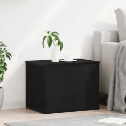 vidaXL Caja de Almacenamiento 60 x 42 x 46 cm Roble negro Discount