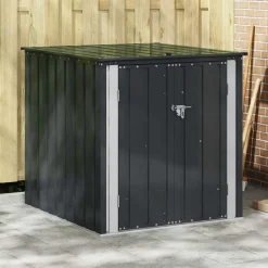 vidaXL Jardín-Caja de Almacenamiento para Jardín Negro 101,5 x 107 x 100 cm