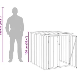 vidaXL Jardín-Caja de Almacenamiento para Jardín Negro 101,5 x 107 x 100 cm