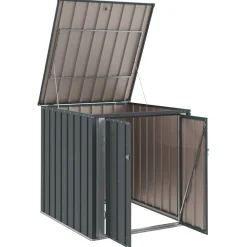 vidaXL Jardín-Caja de Almacenamiento para Jardín Negro 101,5 x 107 x 100 cm