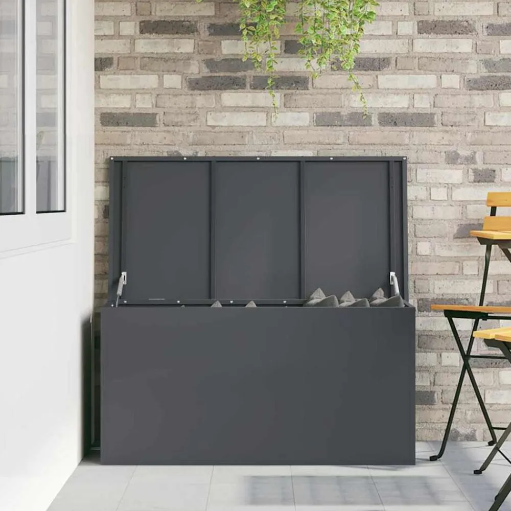 vidaXL Caja de Almacenamiento Exterior 100 x 50,5 x 50 cm Antracita Clearance