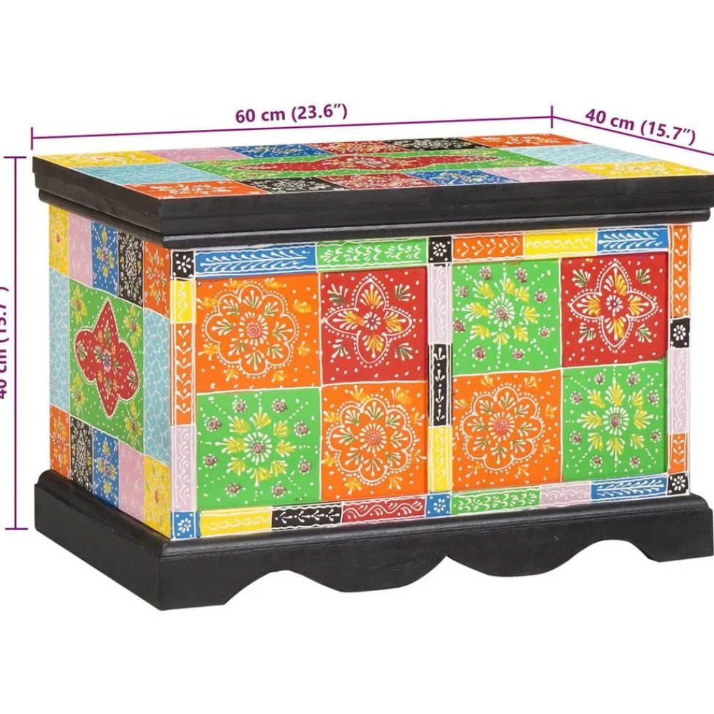 vidaXL Armarios Y Almacenamiento-Caja de Almacenamiento Multicolor 60 x 40 x 40 cm