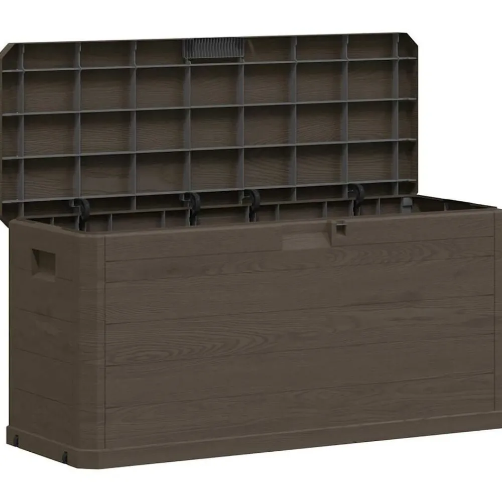 vidaXL Muebles De Jardín-Caja de almacenamiento de jardín 280 L marrón