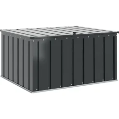vidaXL Caja de Almacenamiento para Jardín Negro 101 x 82 x 50 cm Acero Outlet