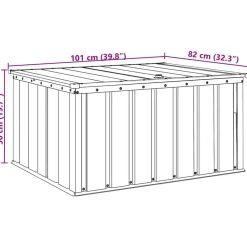 vidaXL Caja de Almacenamiento para Jardín Negro 101 x 82 x 50 cm Acero Outlet