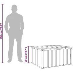 vidaXL Caja de Almacenamiento para Jardín Negro 101 x 82 x 50 cm Acero Outlet