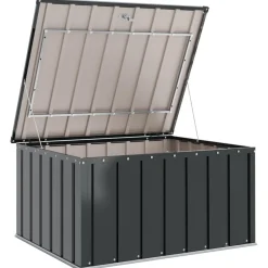 vidaXL Caja de Almacenamiento para Jardín Negro 101 x 82 x 50 cm Acero Outlet