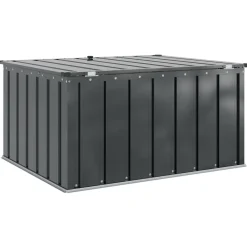 vidaXL Caja de Almacenamiento para Jardín Negro 101 x 82 x 50 cm Acero Outlet