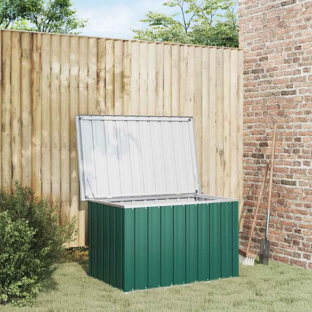 vidaXL Caja de almacenamiento para jardín 109x67x65 cm Verde Sale