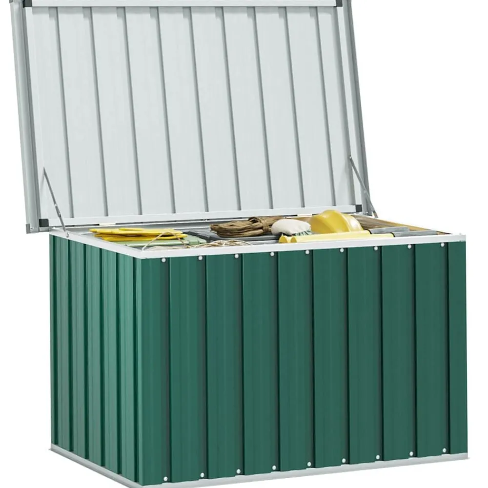 vidaXL Caja de almacenamiento para jardín 109x67x65 cm Verde Sale