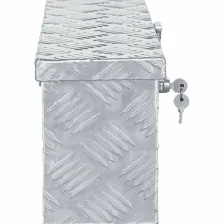 vidaXL Caja de aluminio 48,5x14x20 cm plateada Plateado Clearance