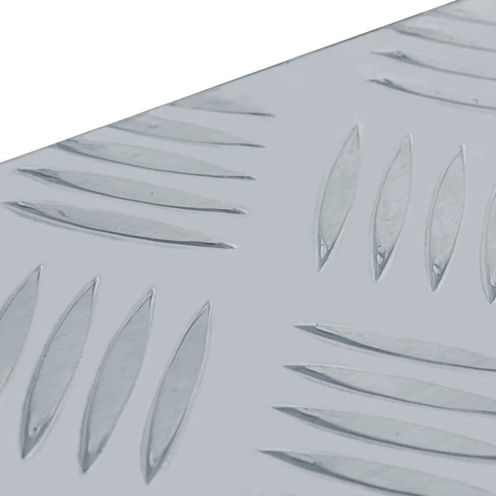 vidaXL Caja de aluminio 48,5x14x20 cm plateada Plateado Clearance