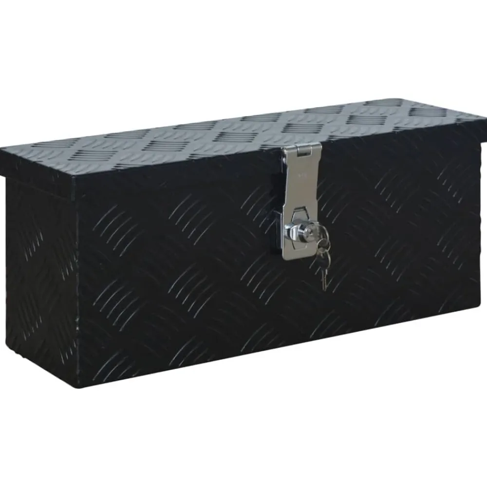 vidaXL Caja de aluminio 485x140x200 mm negra Best