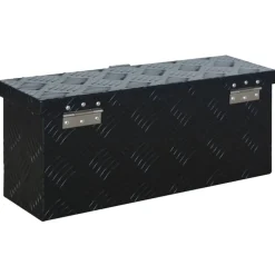 vidaXL Caja de aluminio 485x140x200 mm negra Best