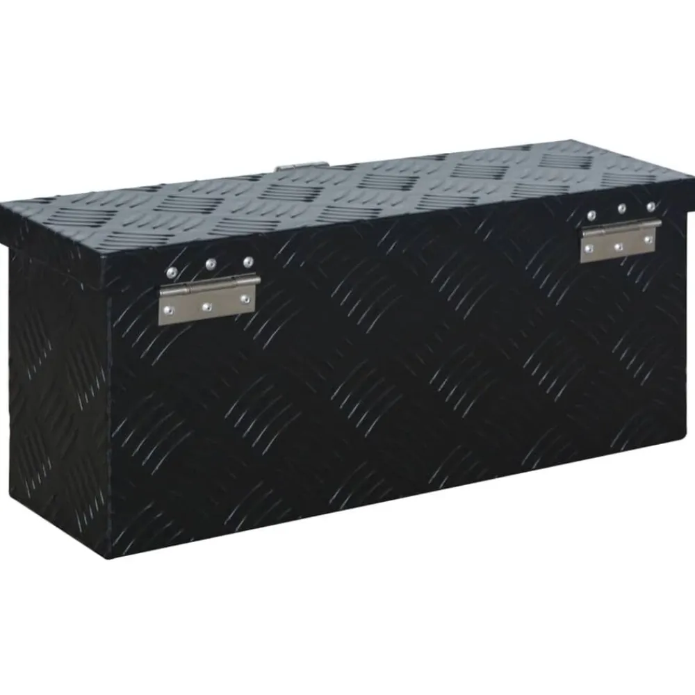 vidaXL Caja de aluminio 485x140x200 mm negra Best
