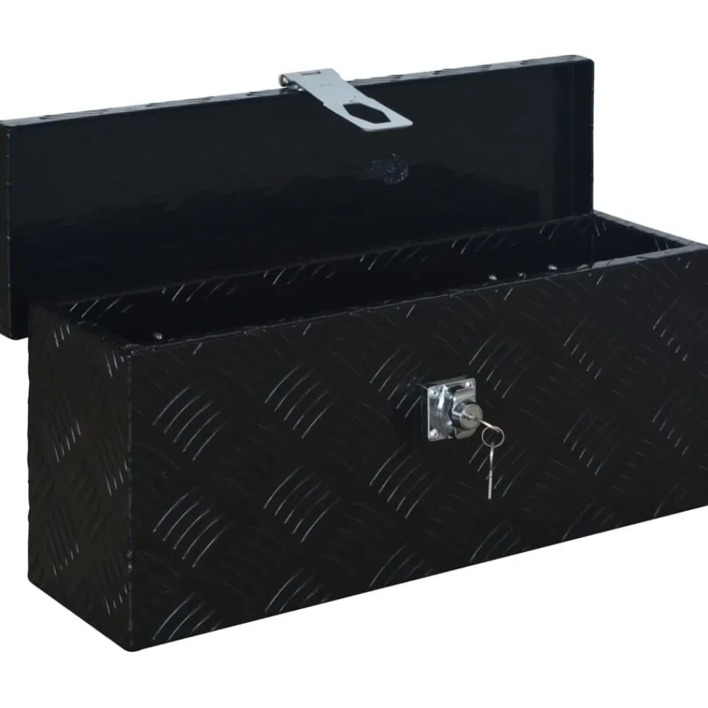 vidaXL Caja de aluminio 485x140x200 mm negra Best