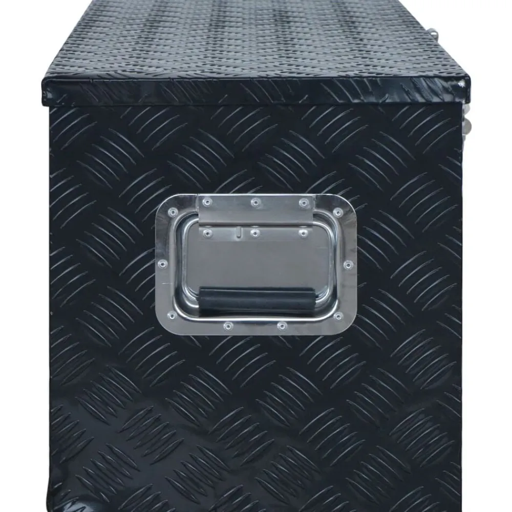 vidaXL Accesorios De Bricolaje-Caja de aluminio 1085x370x400 mm negra