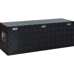 vidaXL Accesorios De Bricolaje-Caja de aluminio 1085x370x400 mm negra