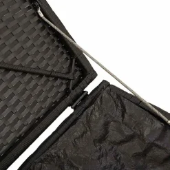 vidaXL Caja de cojines Negro 50 x 50 x 50 cm ratán sintético Negro y crema Hot
