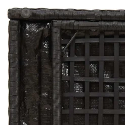 vidaXL Caja de cojines Negro 50 x 50 x 50 cm ratán sintético Negro y crema Hot