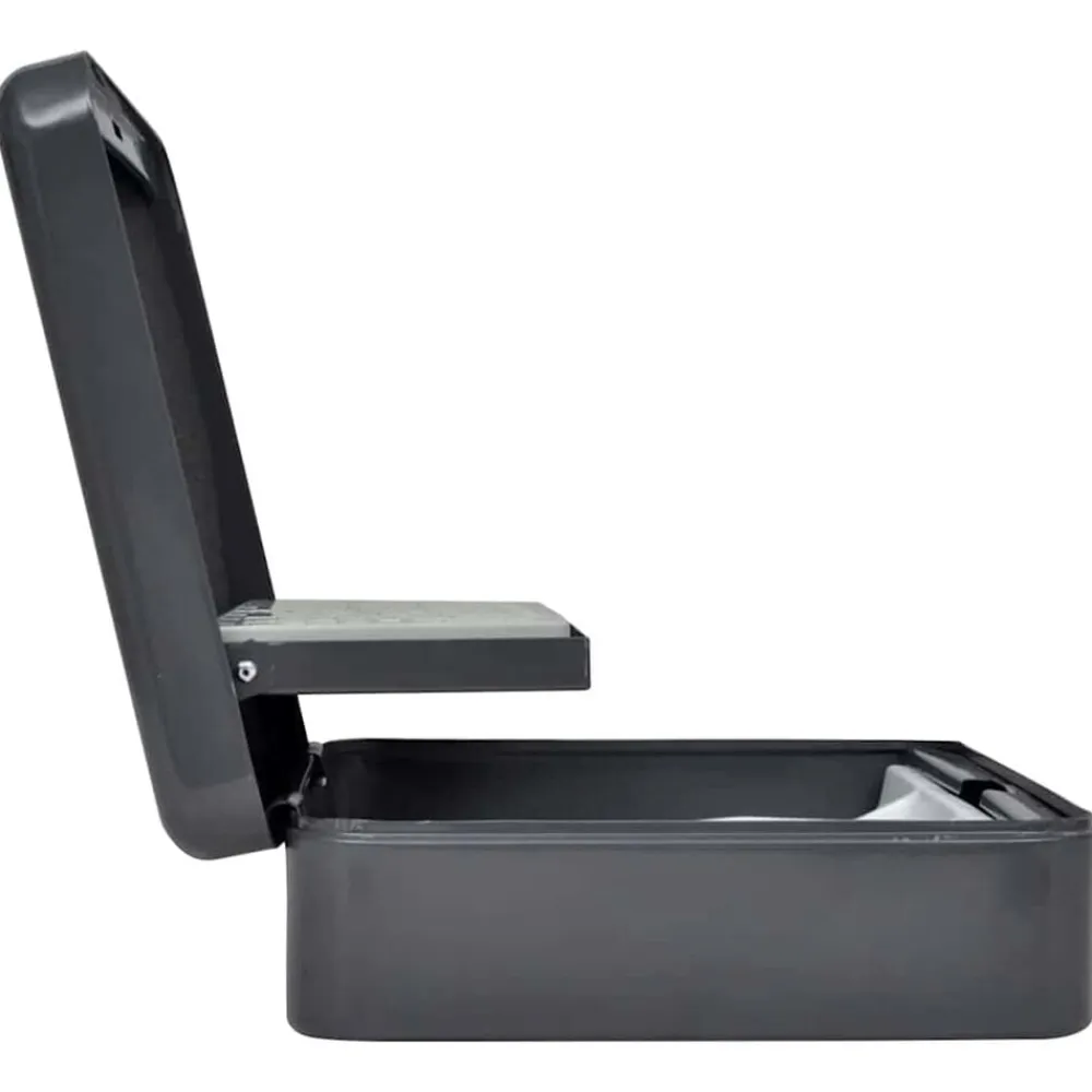 vidaXL Caja de dinero con cerradura Gris oscuro 30 x 24 x 9 cm Acero Outlet