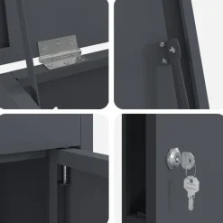 vidaXL Decoración-Caja de entrega de paquetes 44,5 x 29 x 110,5 cm