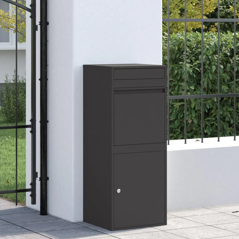 vidaXL Decoración-Caja de entrega de paquetes 41 x 38 x 103 cm Acero
