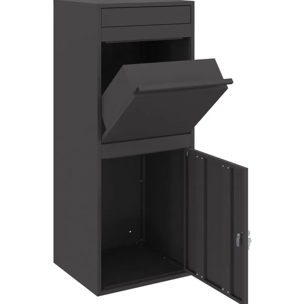 vidaXL Decoración-Caja de entrega de paquetes 41 x 38 x 103 cm Acero