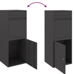 vidaXL Decoración-Caja de entrega de paquetes 41 x 38 x 103 cm Acero