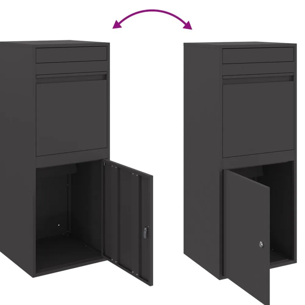 vidaXL Decoración-Caja de entrega de paquetes 41 x 38 x 103 cm Acero