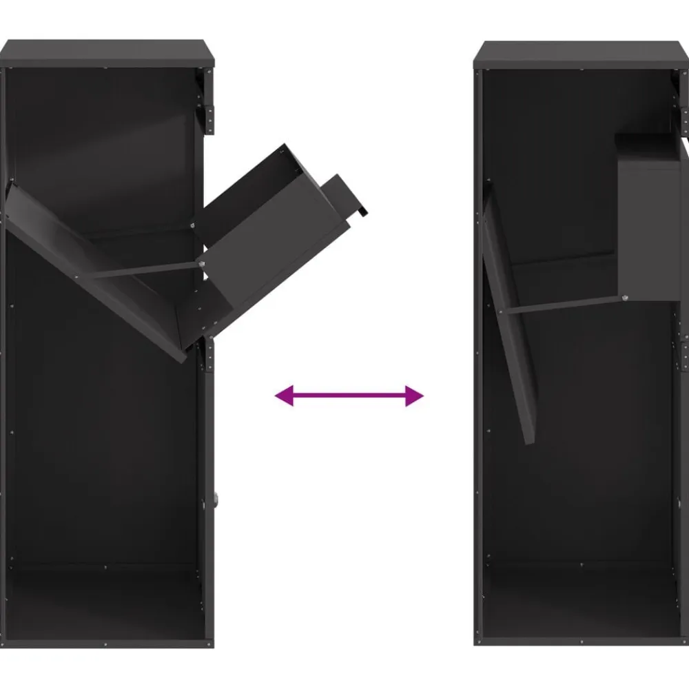 vidaXL Decoración-Caja de entrega de paquetes 41 x 38 x 103 cm Acero