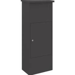 vidaXL Caja de entrega de paquetes 44,5 x 29 x 110,5 cm Acero Negro