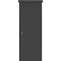 vidaXL Caja de entrega de paquetes 44,5 x 29 x 110,5 cm Acero Negro