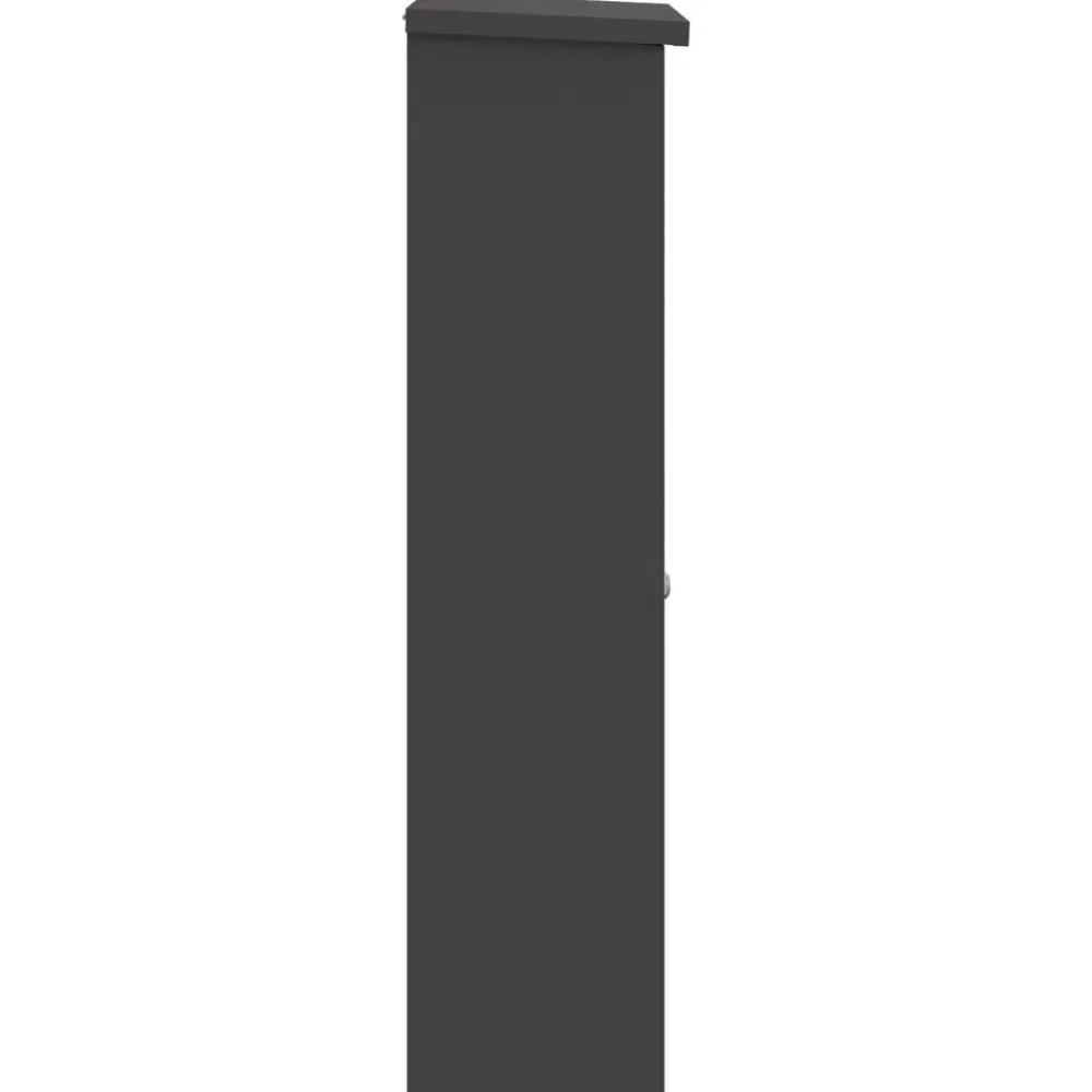 vidaXL Caja de entrega de paquetes 44,5 x 29 x 110,5 cm Acero Negro