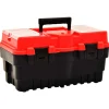vidaXL Caja de herramientas de plástico rojo 462x256x242 mm