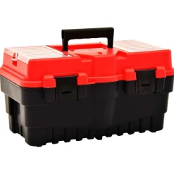 vidaXL Caja de herramientas de plástico rojo 462x256x242 mm