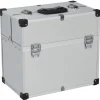 vidaXL Accesorios De Bricolaje-Caja de herramientas aluminio plateado 38x22,5x34 cm