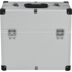 vidaXL Accesorios De Bricolaje-Caja de herramientas aluminio plateado 38x22,5x34 cm