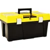vidaXL Caja de herramientas de plástico amarillo 595x337x316 mm