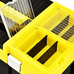 vidaXL Caja de herramientas de plástico amarillo 595x337x316 mm