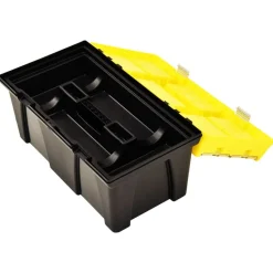 vidaXL Caja de herramientas de plástico amarillo 595x337x316 mm